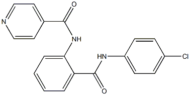 N-{2-[(4-chloroanilino)carbonyl]phenyl}isonicotinamide Struktur