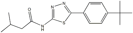 N-[5-(4-tert-butylphenyl)-1,3,4-thiadiazol-2-yl]-3-methylbutanamide Struktur