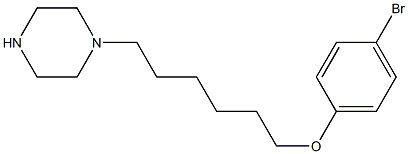 4-bromophenyl 6-(1-piperazinyl)hexyl ether Struktur