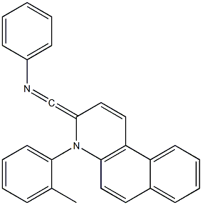 N-[(4-(2-methylphenyl)benzo[f]quinolin-3(4H)-ylidene)methylene]-N-phenylamine Struktur