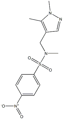 N-[(1,5-dimethyl-1H-pyrazol-4-yl)methyl]-4-nitro-N-methylbenzenesulfonamide Struktur