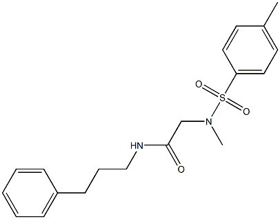 2-{methyl[(4-methylphenyl)sulfonyl]amino}-N-(3-phenylpropyl)acetamide Struktur