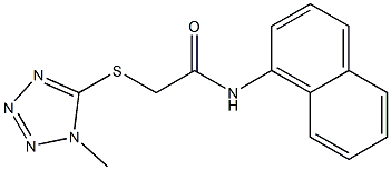 2-[(1-methyl-1H-tetraazol-5-yl)sulfanyl]-N-naphthalen-1-ylacetamide Struktur