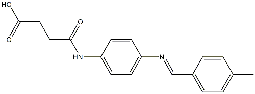 4-{4-[(4-methylbenzylidene)amino]anilino}-4-oxobutanoic acid Struktur