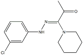 1-[(3-chlorophenyl)hydrazono]-1-(1-piperidinyl)acetone Struktur