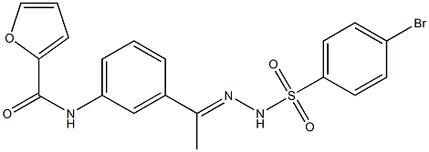 N-(3-{N-[(4-bromophenyl)sulfonyl]ethanehydrazonoyl}phenyl)-2-furamide Struktur