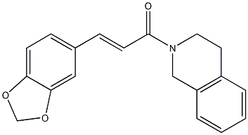 2-[3-(1,3-benzodioxol-5-yl)acryloyl]-1,2,3,4-tetrahydroisoquinoline Struktur