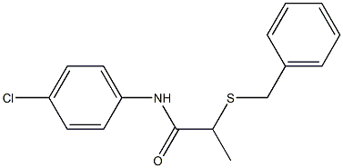 2-(benzylsulfanyl)-N-(4-chlorophenyl)propanamide Struktur