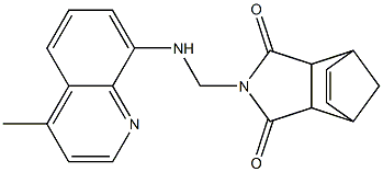 4-{[(4-methyl-8-quinolinyl)amino]methyl}-4-azatricyclo[5.2.1.0~2,6~]dec-8-ene-3,5-dione Struktur