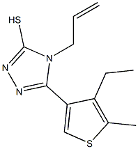 4-allyl-5-(4-ethyl-5-methyl-3-thienyl)-4H-1,2,4-triazole-3-thiol Struktur