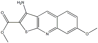 methyl 3-amino-7-methoxythieno[2,3-b]quinoline-2-carboxylate Struktur