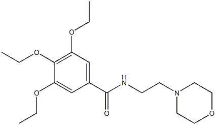 3,4,5-triethoxy-N-[2-(4-morpholinyl)ethyl]benzamide Struktur