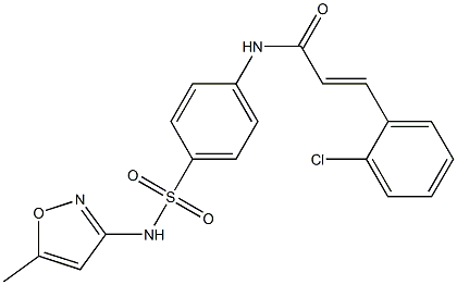 (E)-3-(2-chlorophenyl)-N-(4-{[(5-methyl-3-isoxazolyl)amino]sulfonyl}phenyl)-2-propenamide Struktur