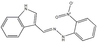 1H-indole-3-carbaldehyde N-(2-nitrophenyl)hydrazone Struktur