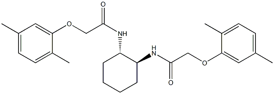 2-(2,5-dimethylphenoxy)-N-((1S,2S)-2-{[2-(2,5-dimethylphenoxy)acetyl]amino}cyclohexyl)acetamide Struktur