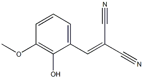 2-(2-hydroxy-3-methoxybenzylidene)malononitrile Struktur