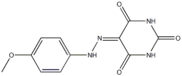 2,4,5,6(1H,3H)-pyrimidinetetrone 5-[N-(4-methoxyphenyl)hydrazone] Struktur