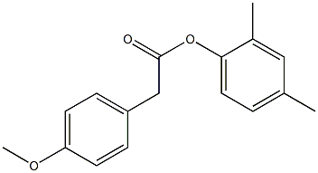 2,4-dimethylphenyl 2-(4-methoxyphenyl)acetate Struktur