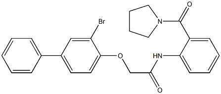 2-[(3-bromo[1,1'-biphenyl]-4-yl)oxy]-N-[2-(1-pyrrolidinylcarbonyl)phenyl]acetamide Structure