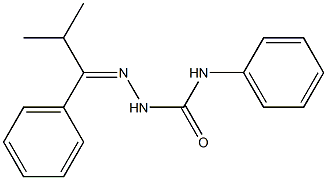 2-[(Z)-2-methyl-1-phenylpropylidene]-N-phenyl-1-hydrazinecarboxamide Struktur