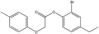 2-bromo-4-ethylphenyl 2-(4-methylphenoxy)acetate Structure