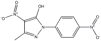 3-methyl-4-nitro-1-(4-nitrophenyl)-1H-pyrazol-5-ol Struktur