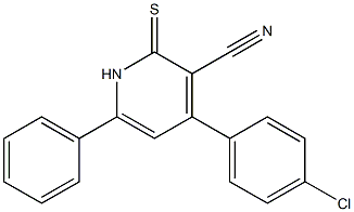 4-(4-chlorophenyl)-6-phenyl-2-thioxo-1,2-dihydro-3-pyridinecarbonitrile Struktur