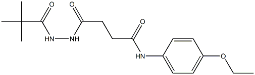 4-[2-(2,2-dimethylpropanoyl)hydrazino]-N-(4-ethoxyphenyl)-4-oxobutanamide Struktur