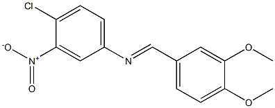 N-(4-chloro-3-nitrophenyl)-N-[(E)-(3,4-dimethoxyphenyl)methylidene]amine Struktur