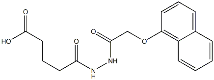 5-{2-[2-(1-naphthyloxy)acetyl]hydrazino}-5-oxopentanoic acid Struktur