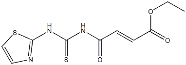 ethyl (E)-4-oxo-4-{[(1,3-thiazol-2-ylamino)carbothioyl]amino}-2-butenoate Struktur