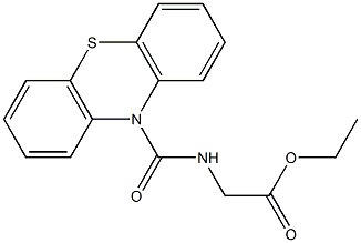 ethyl 2-[(10H-phenothiazin-10-ylcarbonyl)amino]acetate Struktur