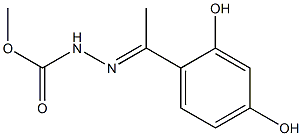 methyl 2-[(E)-1-(2,4-dihydroxyphenyl)ethylidene]-1-hydrazinecarboxylate Struktur