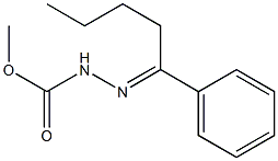 methyl 2-[(E)-1-phenylpentylidene]-1-hydrazinecarboxylate Struktur