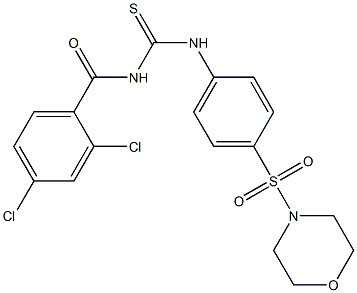 N-(2,4-dichlorobenzoyl)-N'-[4-(4-morpholinylsulfonyl)phenyl]thiourea Struktur