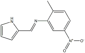 2-methyl-5-nitro-N-[(E)-1H-pyrrol-2-ylmethylidene]aniline Struktur