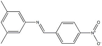 3,5-dimethyl-N-[(E)-(4-nitrophenyl)methylidene]aniline Struktur