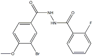 N'-(3-bromo-4-methoxybenzoyl)-2-fluorobenzohydrazide Struktur