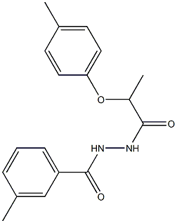 N'-(3-methylbenzoyl)-2-(4-methylphenoxy)propanohydrazide Struktur