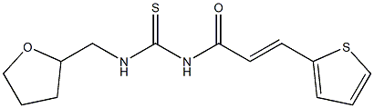 N-(tetrahydro-2-furanylmethyl)-N'-[(E)-3-(2-thienyl)-2-propenoyl]thiourea Struktur