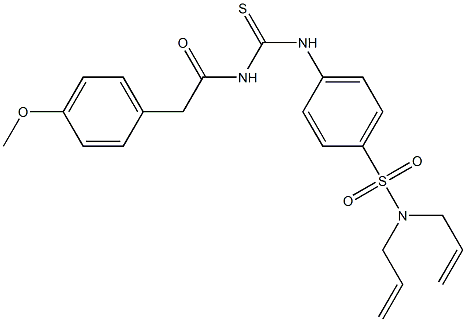 N,N-diallyl-4-[({[2-(4-methoxyphenyl)acetyl]amino}carbothioyl)amino]benzenesulfonamide Struktur