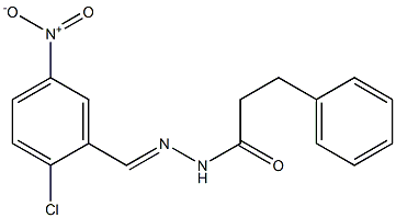 N'-[(E)-(2-chloro-5-nitrophenyl)methylidene]-3-phenylpropanohydrazide Struktur