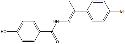 N'-[(E)-1-(4-bromophenyl)ethylidene]-4-hydroxybenzohydrazide Struktur