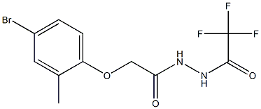 N'-[2-(4-bromo-2-methylphenoxy)acetyl]-2,2,2-trifluoroacetohydrazide Struktur