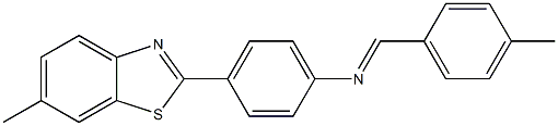 4-(6-methyl-1,3-benzothiazol-2-yl)-N-[(E)-(4-methylphenyl)methylidene]aniline Struktur