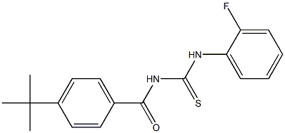 N-[4-(tert-butyl)benzoyl]-N'-(2-fluorophenyl)thiourea Struktur