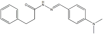 N'-{(E)-[4-(dimethylamino)phenyl]methylidene}-3-phenylpropanohydrazide Struktur