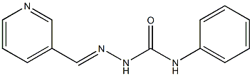 N-phenyl-2-[(E)-3-pyridinylmethylidene]-1-hydrazinecarboxamide Struktur