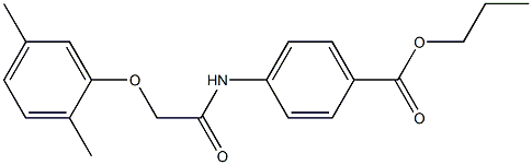 propyl 4-{[2-(2,5-dimethylphenoxy)acetyl]amino}benzoate Struktur