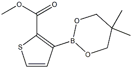 Methyl 3-(5,5-dimethyl-1,3,2-dioxaborinan-2-yl)thiophene-2-carboxylate Struktur